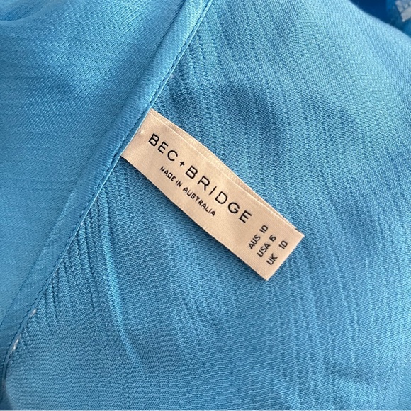 Bec And Bridge Frederick Asymmetrical Midi Dress Blue Size:6 - Picture 6 of 9